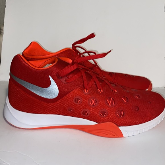 NWOB Nike Men's Zoom Red Hyper quickness 2015 Basketball Shoes - Picture 6 of 12